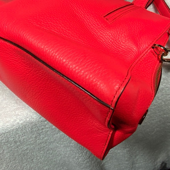 NWOT ♠️ Kate Spade Red Leather Satchel Crossbody - Picture 13 of 14